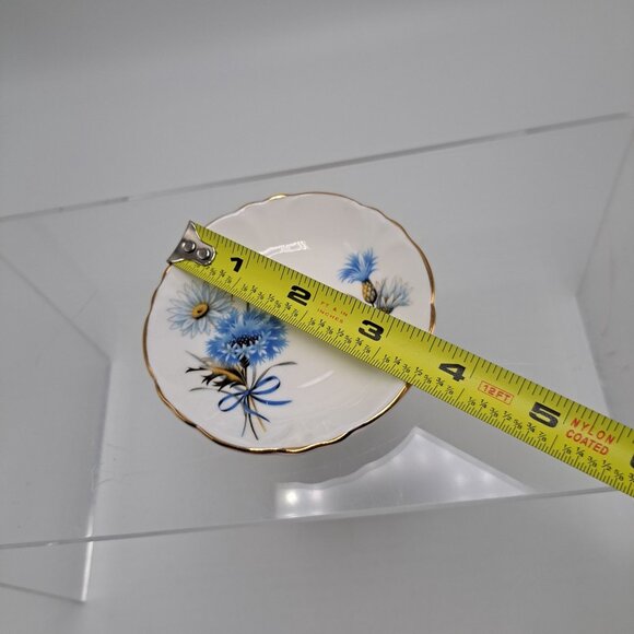 Sovereign House Bone China Floral Tea Bag Dish Gold Trim - Picture 3 of 4